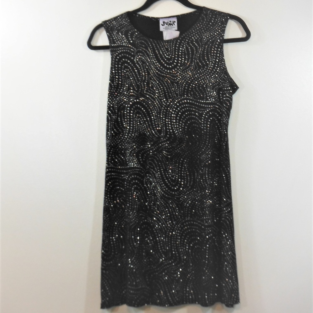 Jump By Wendy Chaitin Black & Glitter Tank Dress-M